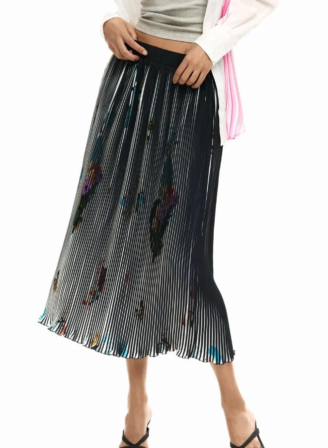 ديسيجوال تنورة ميدي ذات ملمس فني